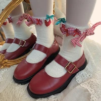 the original party christmas candy socks lolita rabbit strawberry bowknot hosiery for fuzzy heap heap a warm and lovely