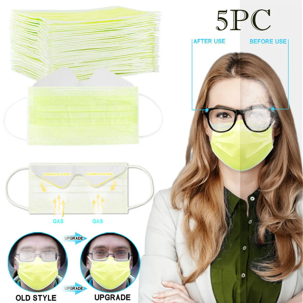 

Glasses anti-fog masks face mouth disposable masks Dustproof Breathable Soft Health Elastic Mask Filtration Face Shield Masque