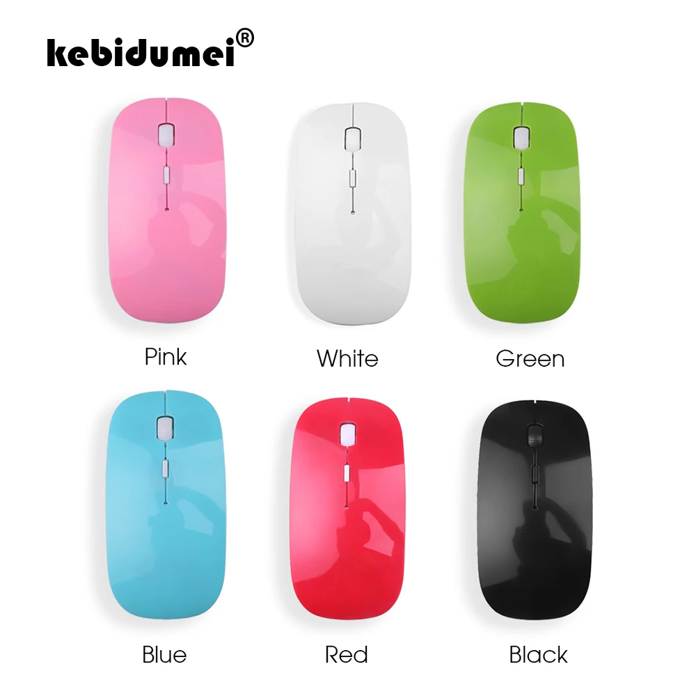 Ультратонкая беспроводная мышь kebidumei USB 2 4 ГГц оптическая игровая для ноутбука Apple
