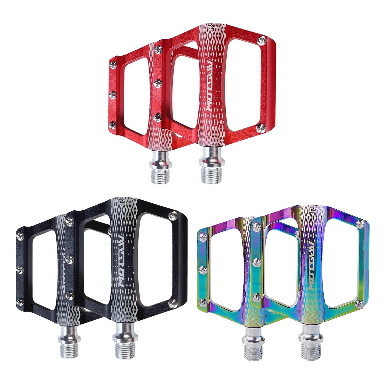 

Durable Mountain Bicycle Pedals, Flat Pedal, 9/16 Inch Outdoor Cycling Folding Road Bike Pedals