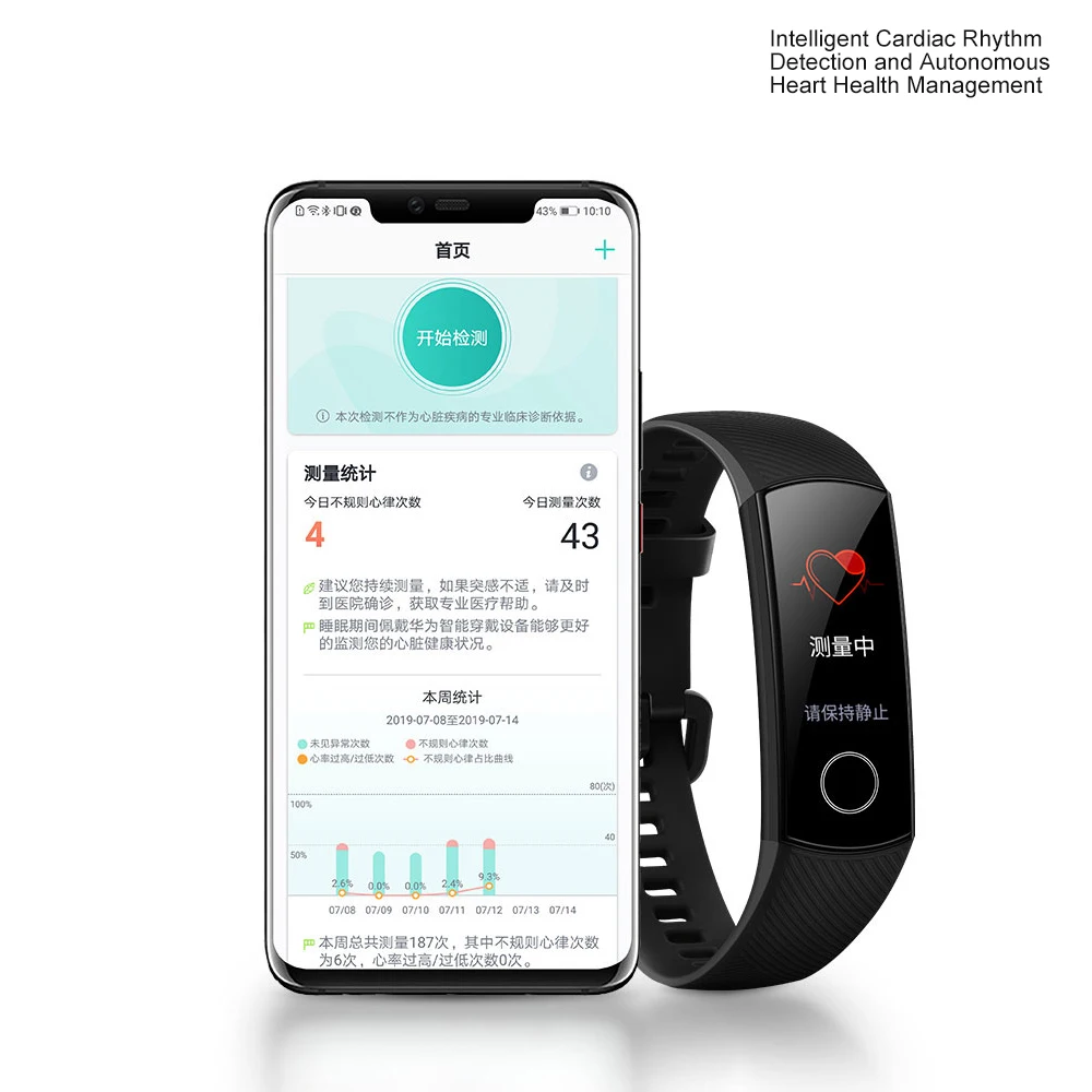 huawei Honor Band 4 умный Браслет цветной экран сенсорный монитор сердечного ритма во время сна huawei Honor Band 5 стандартная версия