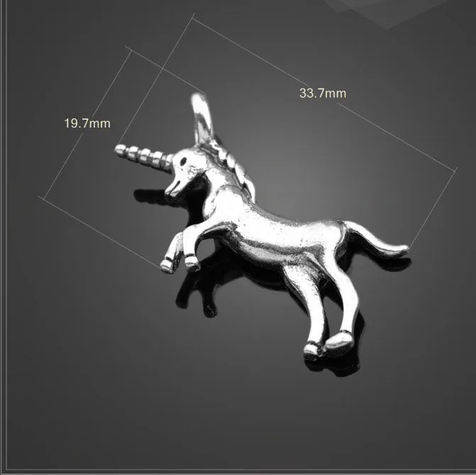 

Подвеска из металла ручной работы, антикварные посеребренные подвески в виде животных, лошадей, 20 шт./лот, 19,7 мм * 33,7 мм