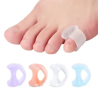 1 pair multi color ring tail finger separator hallux valgus overlapped silicone gel foot toe separator corrector foot care tool