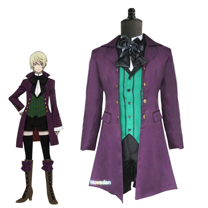 Костюм для косплея Аниме Черный Батлер 2 Kuroshitsuji Alois Trancy одежда полный комплект