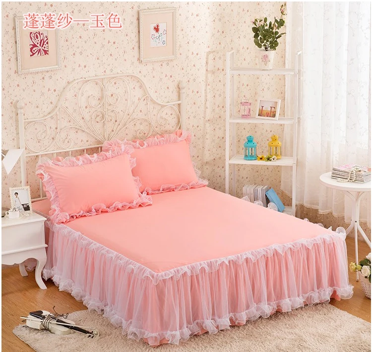 Комплект постельного белья из 3 предметов роскошное покрывало с оборками