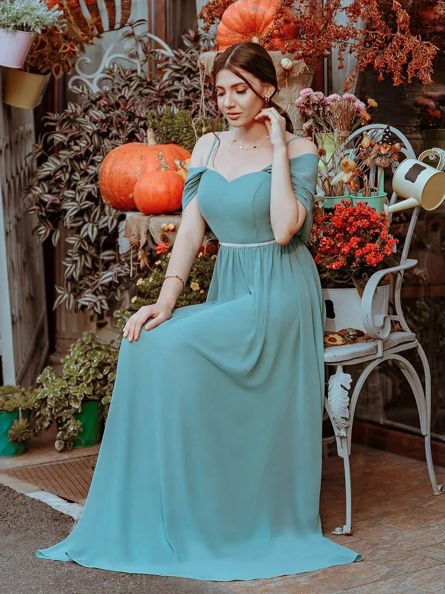 

Платье подружки невесты Ever Pretty, свадебное платье до пола с бретельками-спагетти, оптовая продажа, 2021