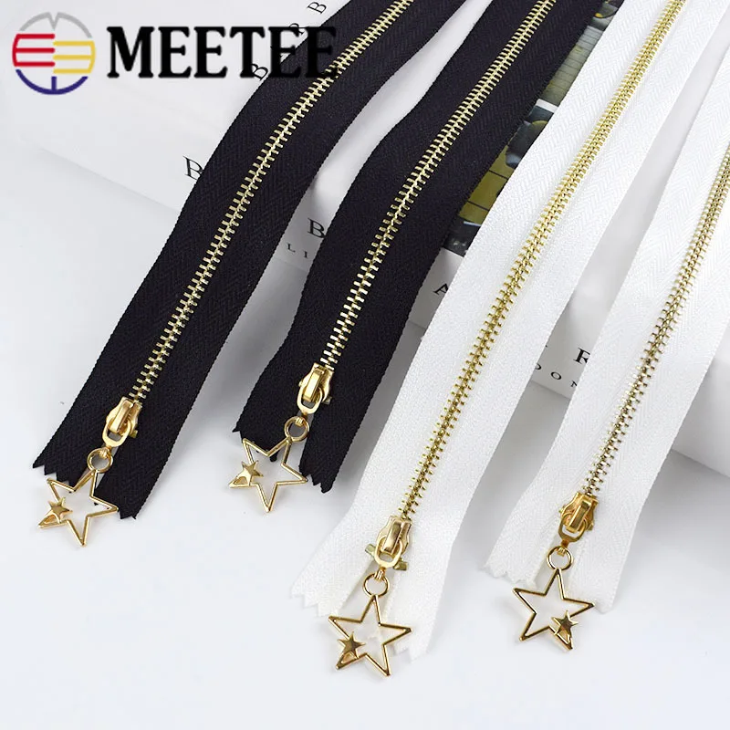 20 штук Meetee 3# металлическая близкий конец застежки-молнии 20/30 см с золотыми зубьями для застежки-молнии для пошива сумок пуховик, куртка, юбка, Костюмы аксессуары