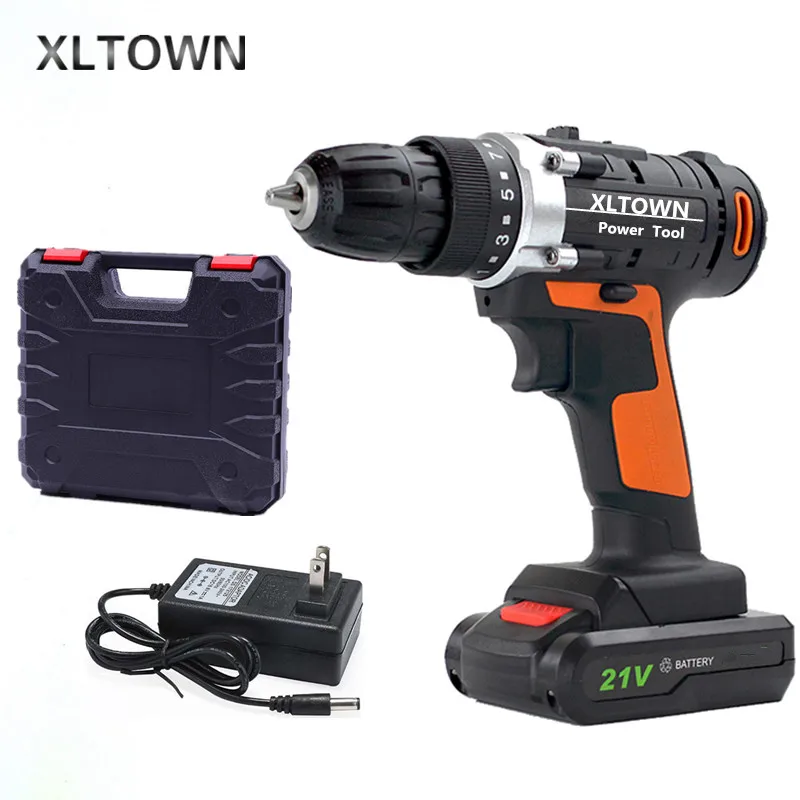 XLTOWN 12/16. 8/21Velectric шуруповерт перезаряжаемая литиевая батарея двухскоростная электрическая отвертка Бытовая Беспроводная Сверл Из быстрорежущей инструментальной стали
