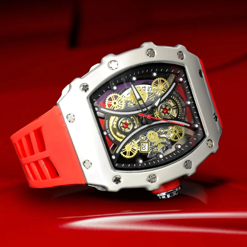 

2021 luxury quartz watch Richard (Richard) men's automatic watch waterproof, hollow design hip-hop watch limited edition