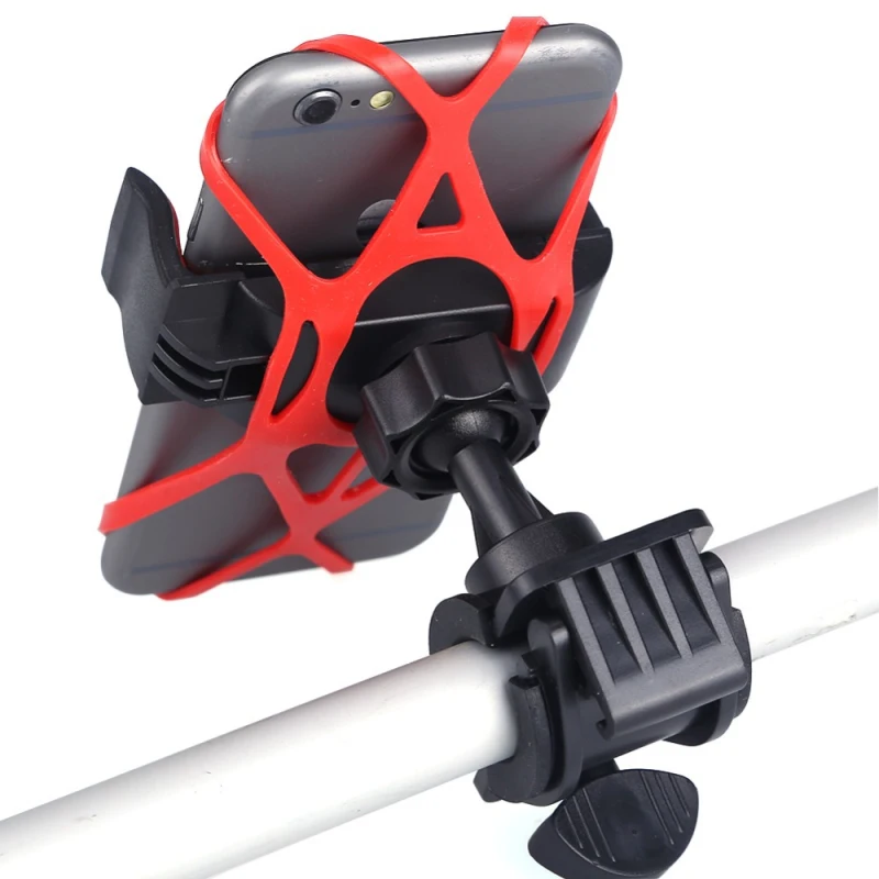 

360° Rotatabl Silicone Phone Holder Bicycle Motorcycle Stand Anti-drop Mobile GPS Bracket For iPhone 12 11 Huawei Xiaomi Redmi