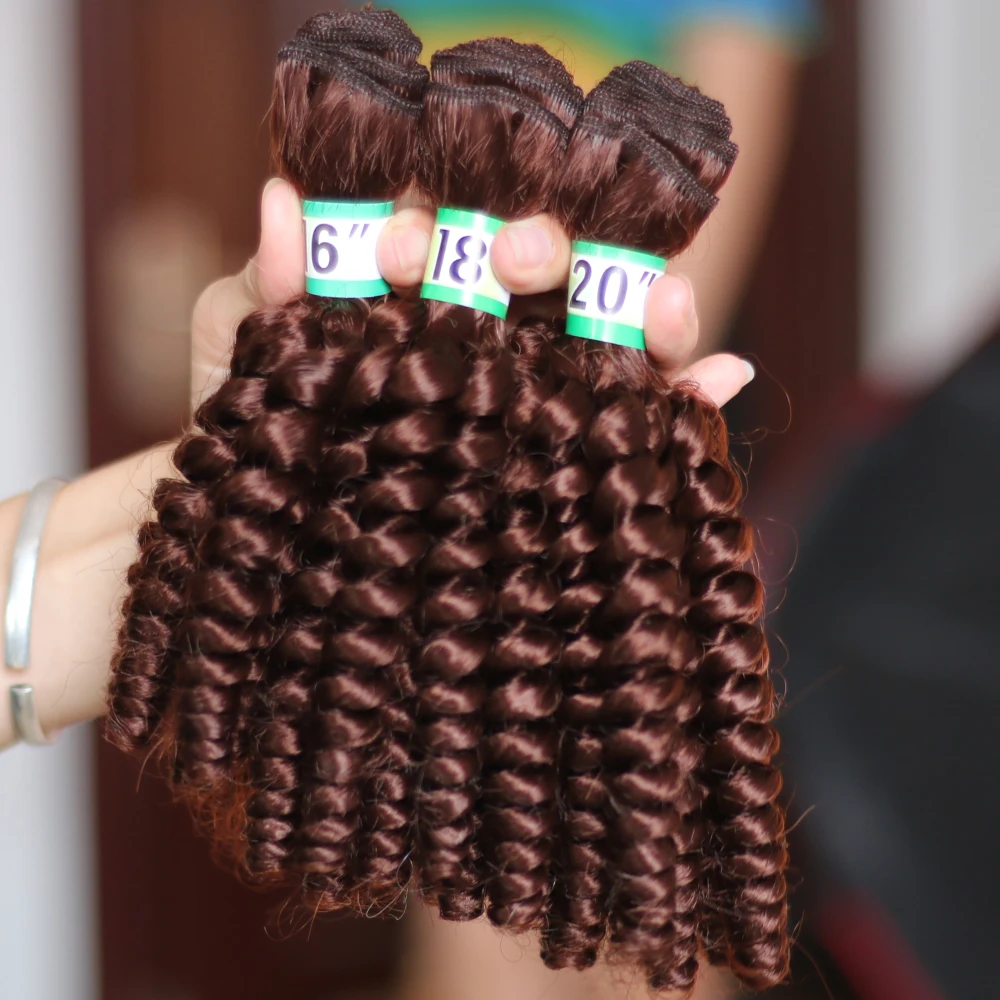 FSRHAIR 70 гр./шт. Черный-зеленый афро Фунми вьющиеся волосы пучок синтетических волос для наращивания Омбре волосы продукт