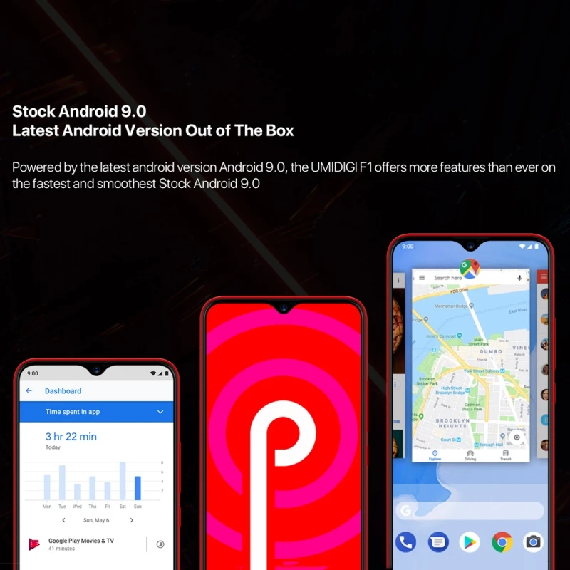 Смартфон UMIDIGI F1 Android 9,0 4 Гб+ 128 ГБ 6," FHD+ 16MP+ 8MP 5150 мАч 18 Вт Быстрая зарядка двойной 4G Восьмиядерный мобильный телефон OTG NFC