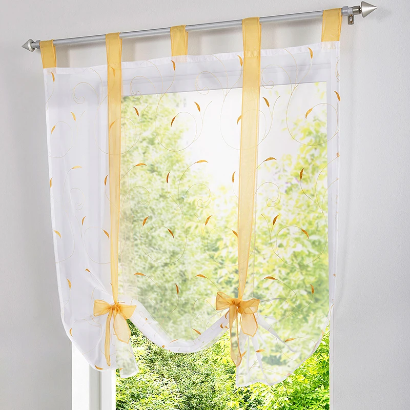 Римский оттенок европейский стиль вышивки Завязывающиеся кухонные оконные