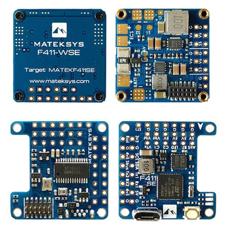Контроллер полета Matek Mateksys F411 WSE Compact Flight Controller & BEC выход 5 В встроенный 2 6S ESC 78A