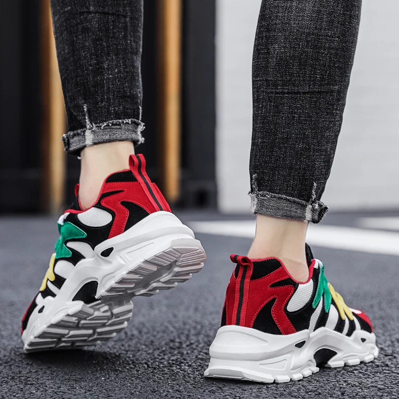 

New Sneakers Spring Thick-soled Shoes Female Breathable Chunky Casual Sneakers Women Lover Shoes Platform Sneakers Size:36-44