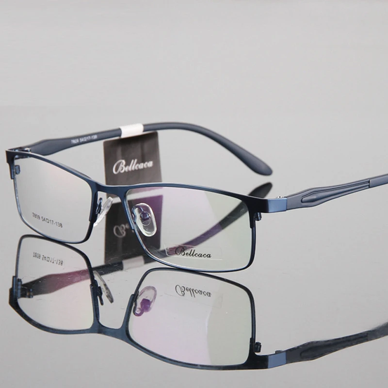 Мужские очки в полной оправе со стальной пластиной повседневные деловые мужские