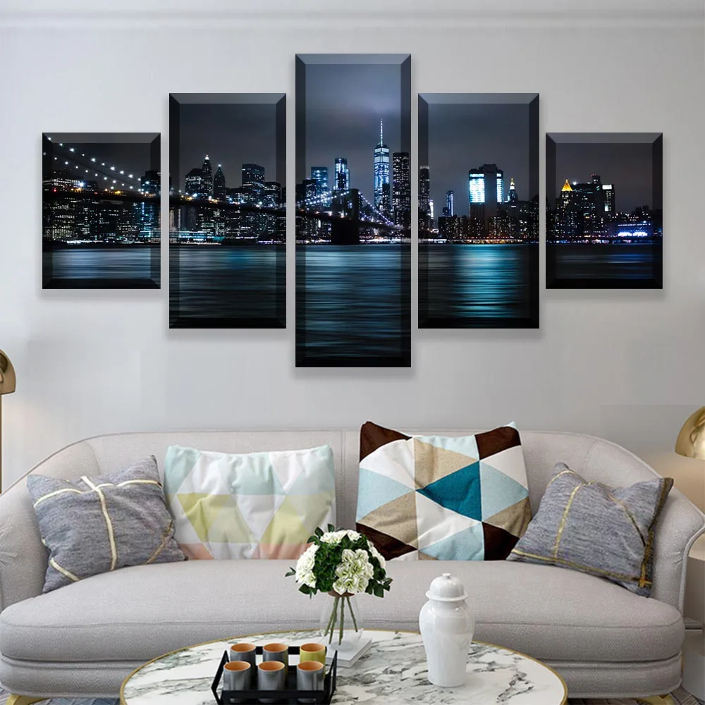 Модульный плакат на холсте HD печать настенная художественная структура 5 шт.