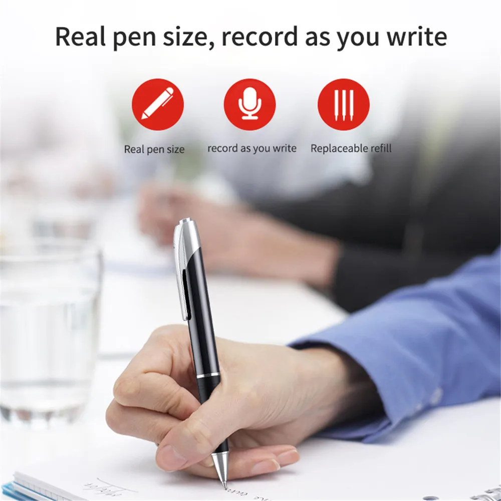 

Portable Professional Recording Pen, Digital Sound Recording Device, Dictaphone, Long Time Audio Recorder, 32GB, 64G, 128G