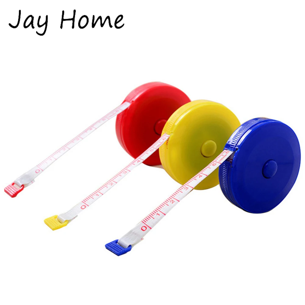 

150cm Soft Measure Tape Push Button Child Height Measuring Ruler Roll Tape Mini Portable Retractable Tape Home Sewing Supplies