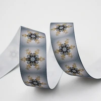 six pointed star geometric pattern printed grosgrain ribbon geometric 10 yard garment diy bows material ribbons