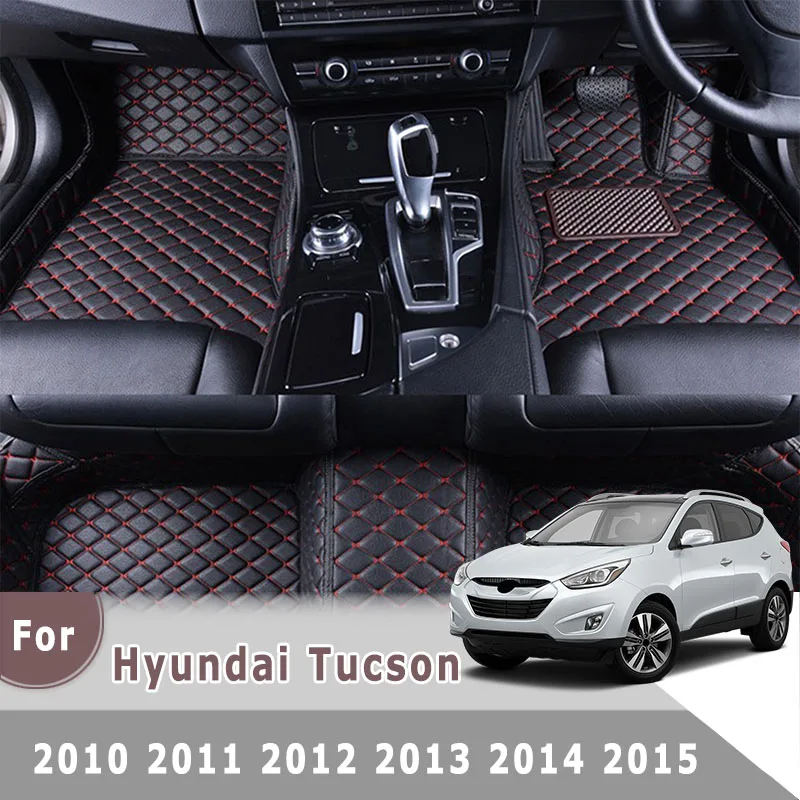For Hyundai Tucson 2015 2014 2013 2012 2011 2010 Right Hand Drive Car Floor Mats Auto Accessories Leather Rugs Car Styling