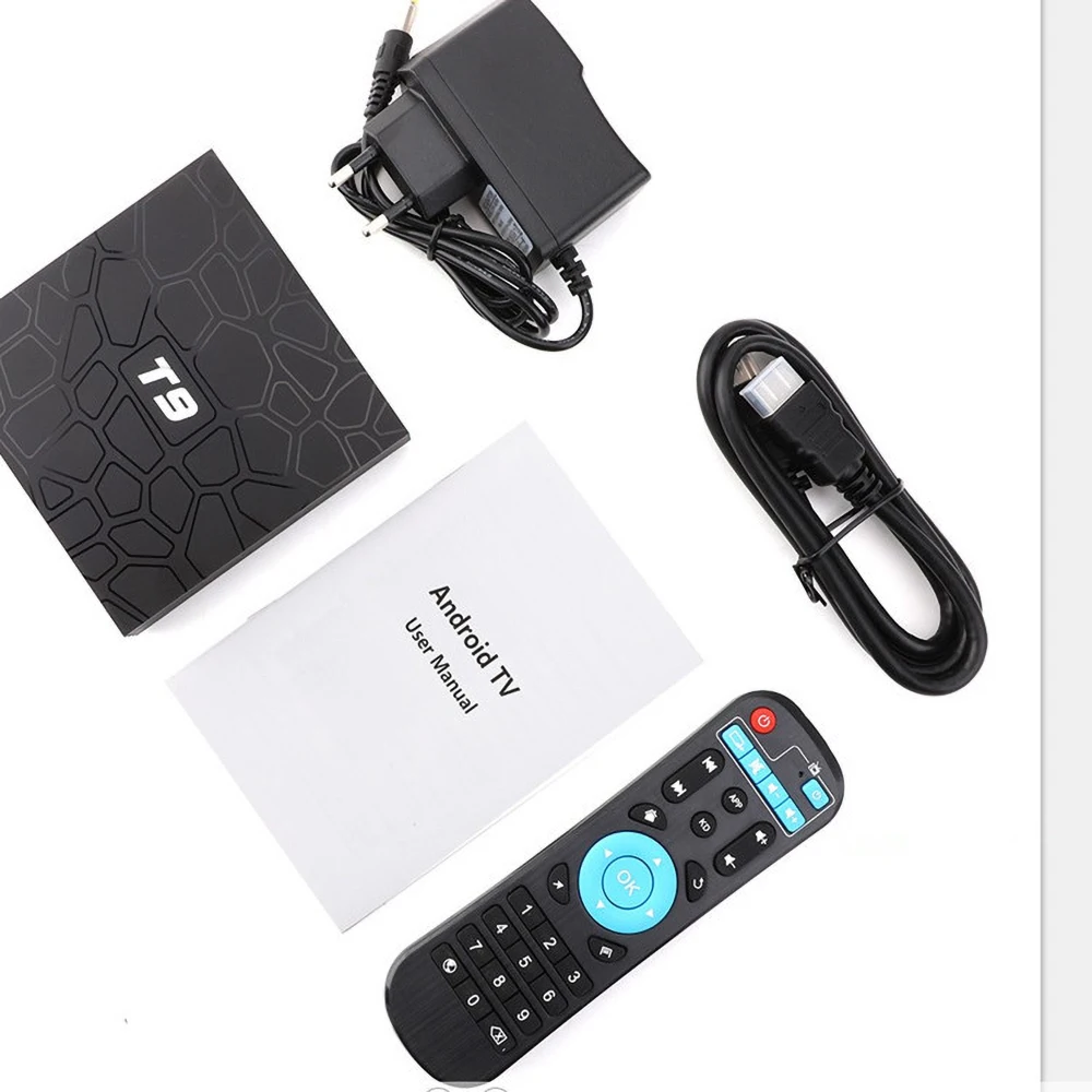 ТВ-Приставка Smart T9 Android 9.0 RK3318 четырехъядерный HD 4K сетевой плеер 2 ГБ + 16 Гб 4 32 Bluetooth