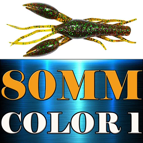 

80mm 5.5g 4pcs/lot hammer Crab clamp Shrimpclaw Bait artificial lure sauce green bait Swimbait Fishing Lure Peche