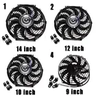 Универсальный 9-дюймовый 10-дюймовый 12-дюймовый 12В 80 Вт Электрический зеркальный радиатор двигателя, масляный радиатор, охлаждающий вентилятор с нажимным вытяжением