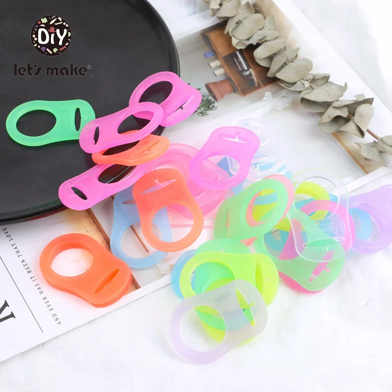 Let's Make 10PCS Food Grade Silicone Baby Pacifier Mam Dummy Chain Holder Clip Colorful BPA Free Nurse Teethers | Мать и ребенок