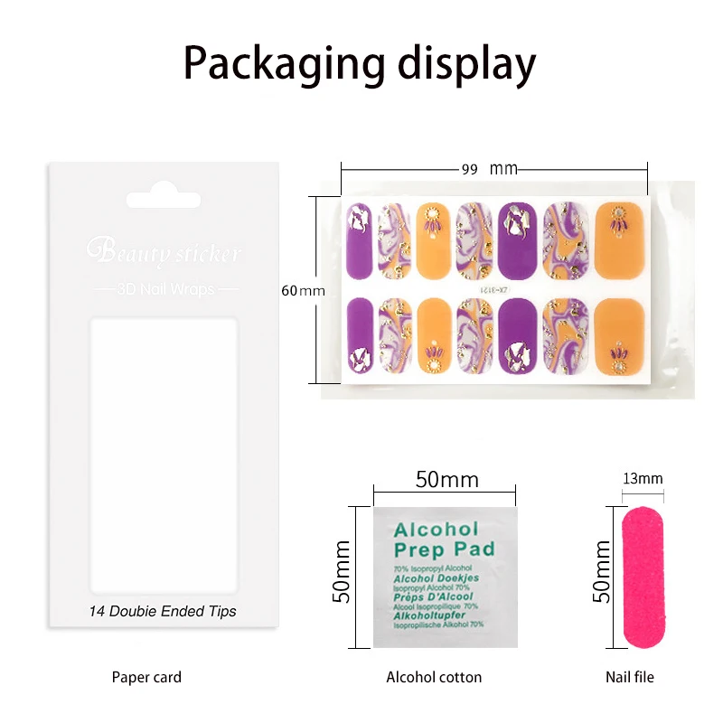 

29Styles Jelly Nail Sticker 3D Diamond Nail Sticker Nail Polish Film Star Nail Piece Sticker Nail File Nail Set