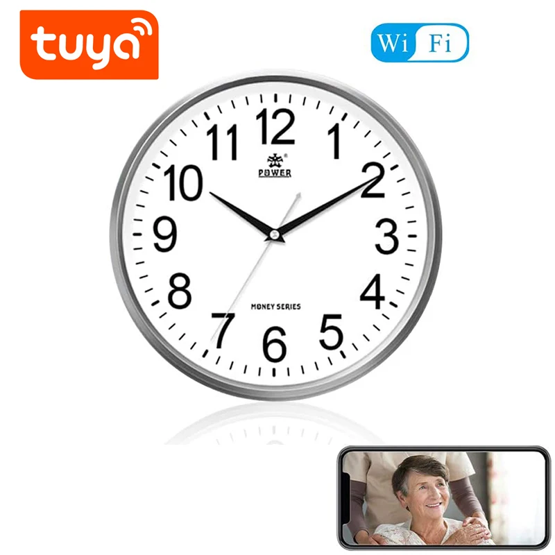 Invisible Wall Clock Camera WIFI Tuya IP Indoor Micro Secret Video Cam Night Vision Mini Full HD 1080P | Электроника