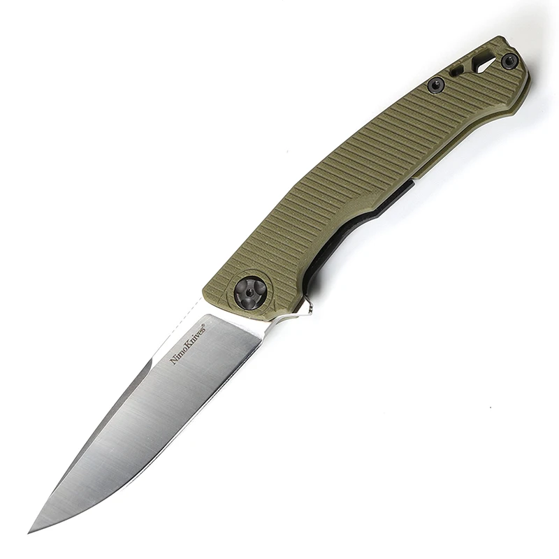 Military Green Nimo ножи летарлан Флиппер складной нож 9Cr18mov лезвие шарикоподшипники G10 Ручка Открытый лагерь ножи для выживания EDC инструменты - Цвет: Military Green
