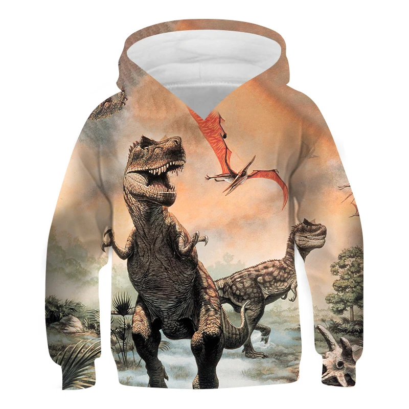 

Boys Sweatshirt Dinosaur Hoodies Cool Fashionable Children Autumn 3D Printed Hoodies Girls Kids Clothes Hoodies Sweatshirts