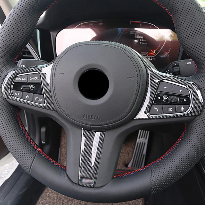 

Car Sports Steering Wheel Decoration Cover Protection Sticker For BMW 3 5 Series X3 X4 G01 G02 G05 G06 G20 G30 Car Accessories