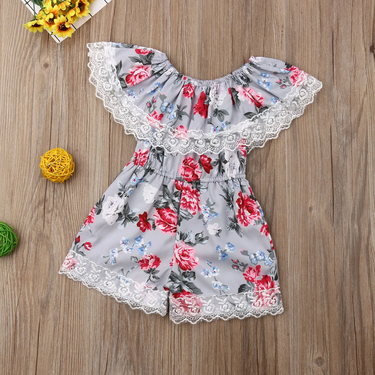 

2019 Toddler Baby Girl Kid Lace Flower Romper Jumpsuit Summer Outfits One Piece Clothes