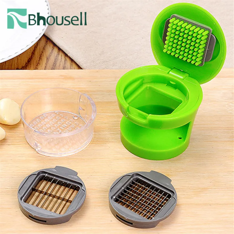 Кухонные гаджеты 2020 2-в-1 Ручной пищевой измельчитель чеснока нож для измельчения