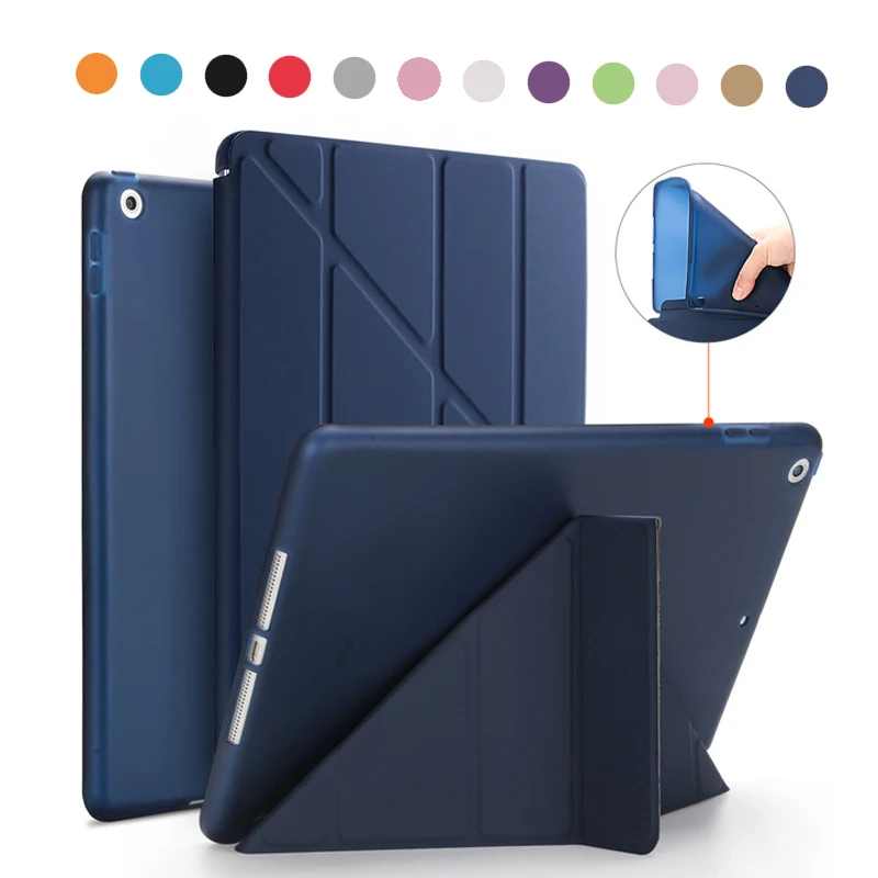 

Cover For Ipad Mini 5 Case PU Leather Silicon Back Slim Light Weight Y Style Deformation Smart Cover for iPad mini 1/2/3/4/5