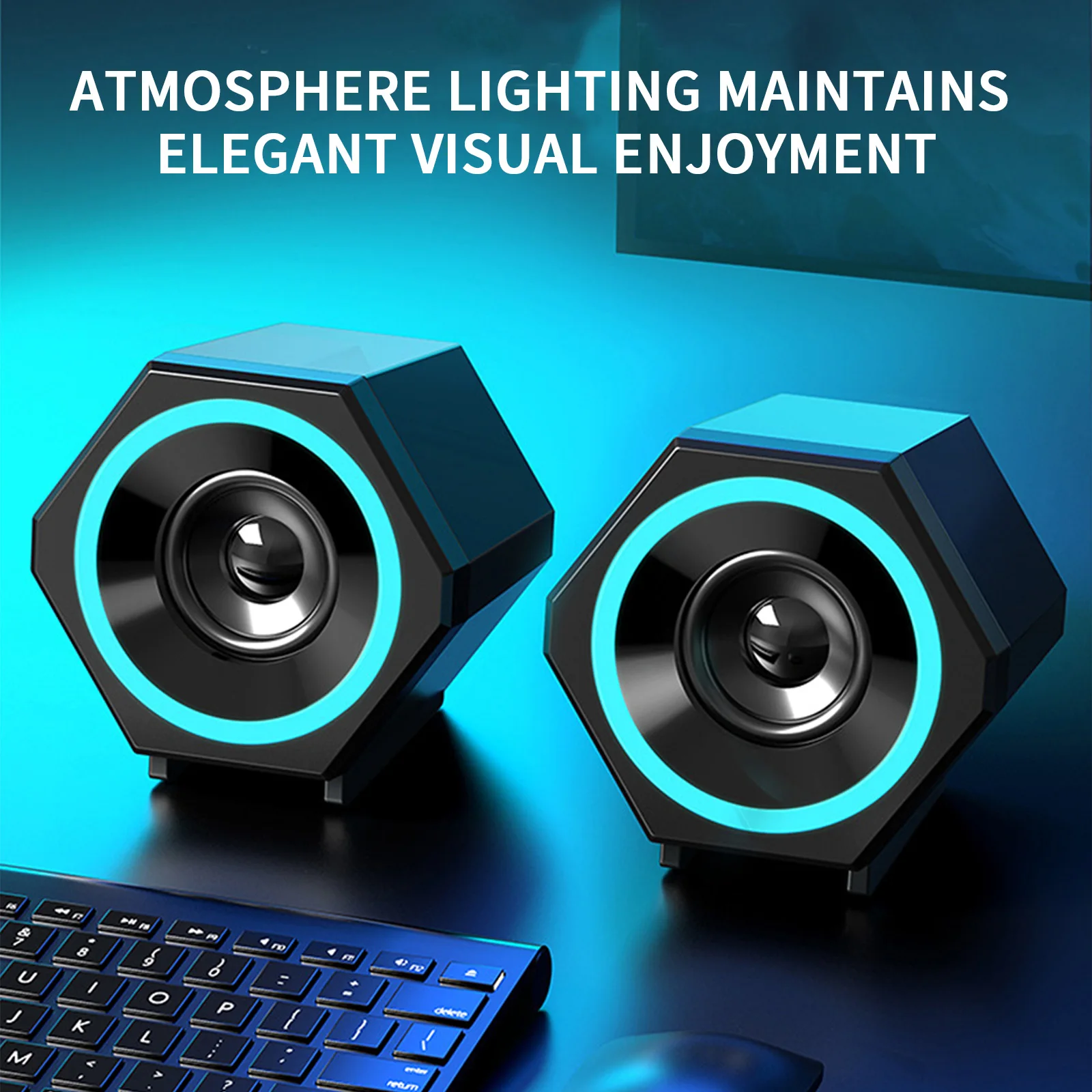 

Computer Speaker Tablet Portable Combination Speaker Set With 3D Stereo Subwoofer High Quality For Desktop Laptop Notebook