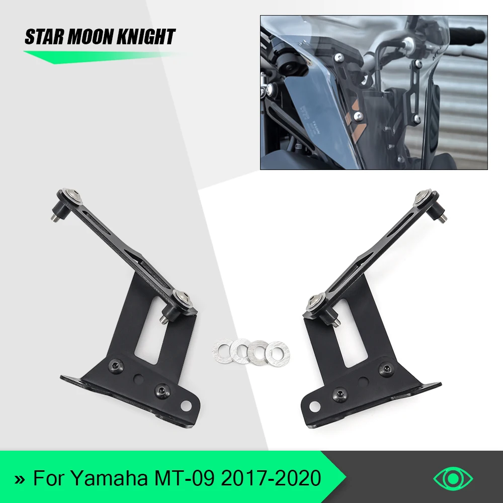 

Аксессуары для мотоциклов Yamaha MT-09 MT09 MT 09 2017-2020, кронштейн для лобового стекла, регулятор ветрового стекла, спортивный экран, держатели