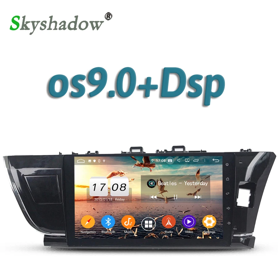 Автомобильный DVD-плеер DSP TDA7851 IPS Android 10 4 Гб + 32 Wifi Bluetooth 5 0 RDS радио GPS карта для Toyota