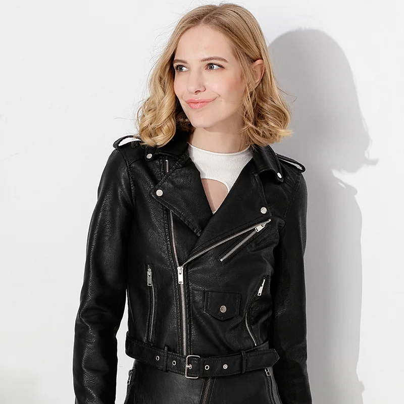 Inстильные женские короткие Байкерские Куртки из искусственной кожи модные яркие