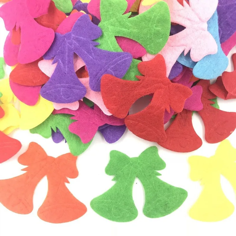 DIY 200 шт. Рождественский колокольчик войлочная аппликация смешанных цветов