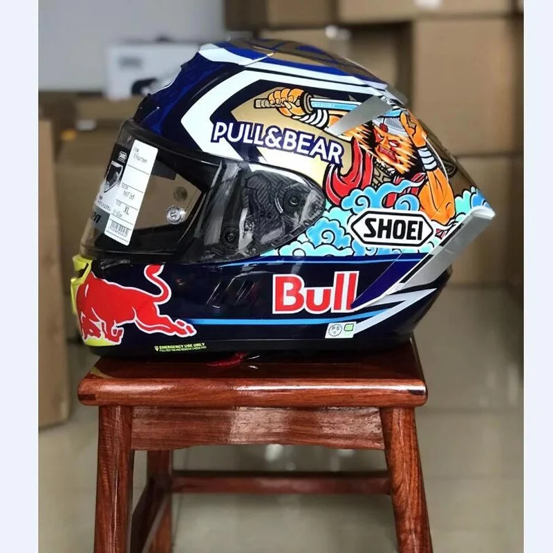 

Full Face Motorcycle helmet X14 Marquez Motegi3 lucky cat2 red anti-fog visor Riding Motocross Racing Motobike Helmet