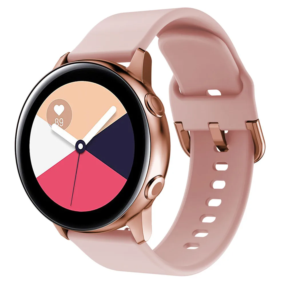 20mm Silicone Original sport watch band For Galaxy active smart strap Samsung 42mm Bracelet | Наручные часы