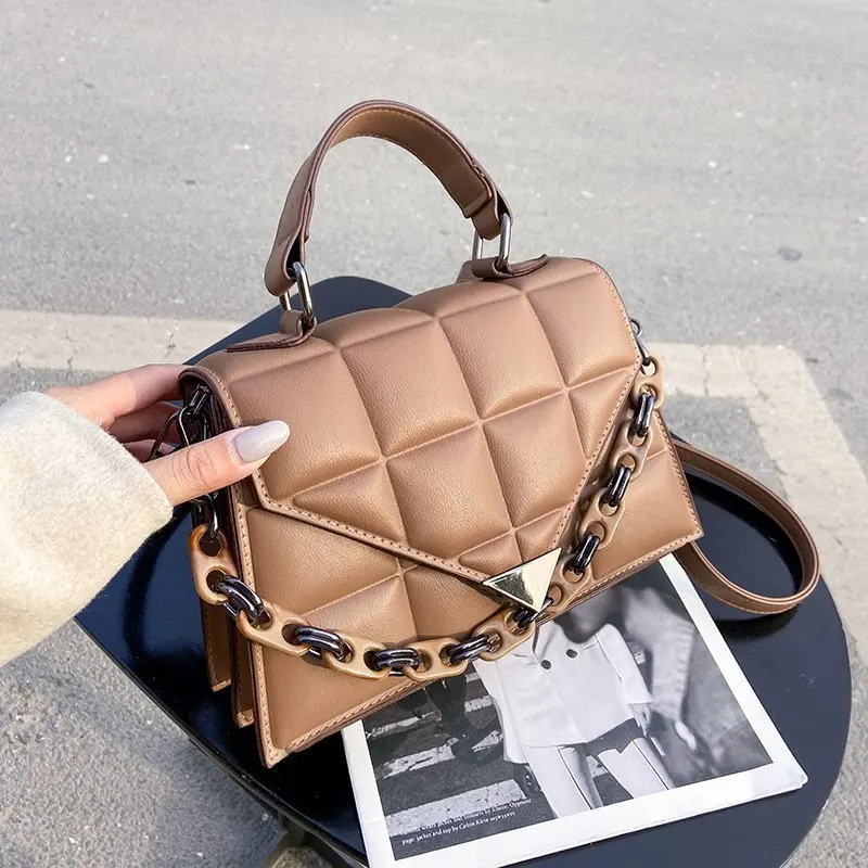 

Роскошные дизайнерские модные сумки на плечо с клапаном для женщин 2021 качественные кошельки и сумки из искусственной кожи Брендовая женска...