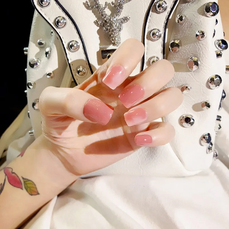 24 шт./компл. накладные ногти Короткие квадратные свадебные украшения для невесты