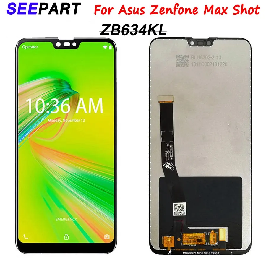 6,26 "Original nuevo para asus Zenfone Max Plus(M2)/Disparo ZB634KL pantalla LCD + MONTAJE DE digitalizador con pantalla t&aacute;ctil para Asus ZB634KL-0