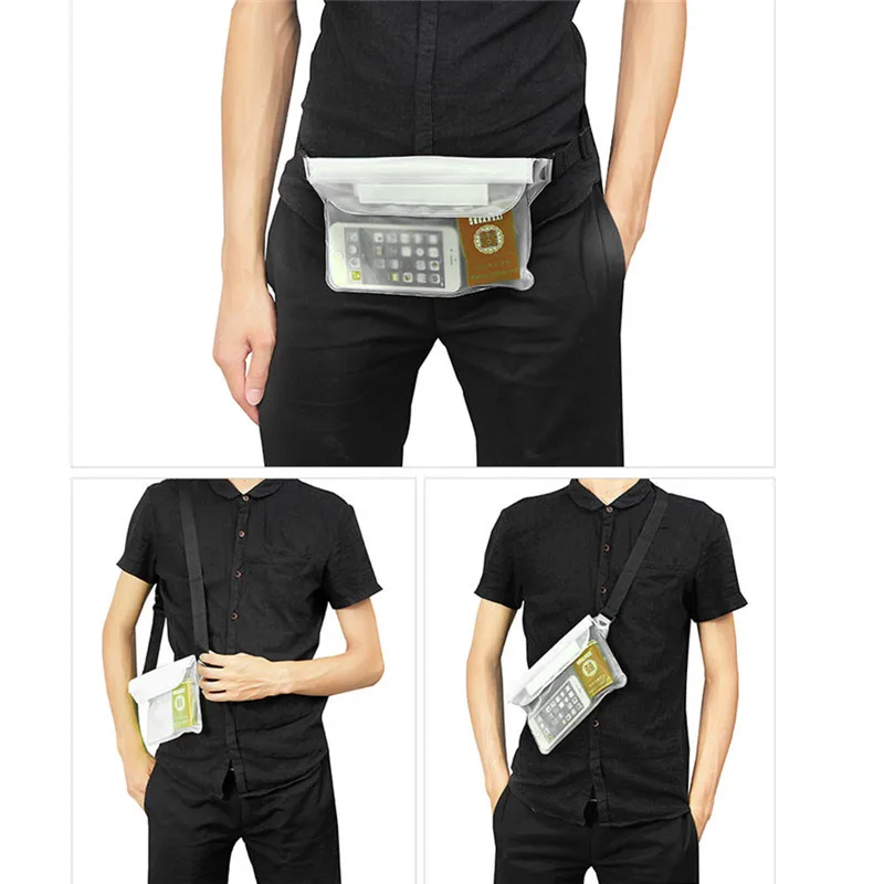 PVC Waterproof Waist Pack Swimming Bag Outdoor Three Seals High-capacity Boating Drift Diving Water Sports Bags | Спорт и