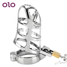 Оло 404550 мм кольцо для пениса с замком для фиксации Мужской Целомудрие устройство секс-игрушки для мужчин взрослые игры
