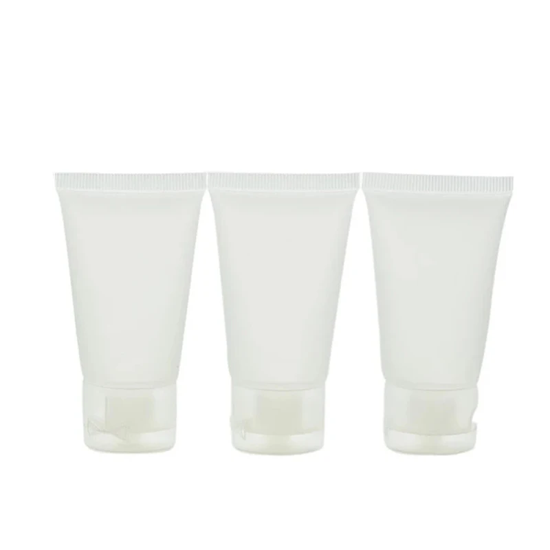 

5Pcs 20/30/50/100ml Empty Portable Cosmetic Tube Squeeze Facial Cream Container Flip cap Lotion Travel Bottle Pot Gel Box